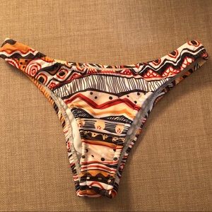 Tribal Print Brazilian Bikini Bottoms Small